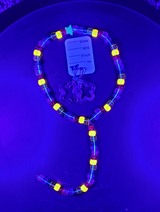 Kandi kids by Mitzie Other - Rave 4pc choker/bracelet & binky cord earrings Customizable kandi Rainbow Brite